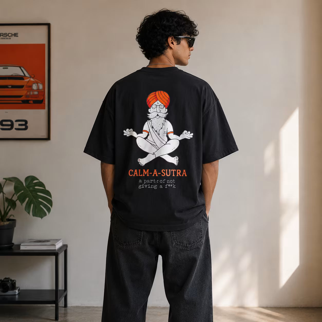 Calm-A-Sutra Oversized Back Print T-Shirt