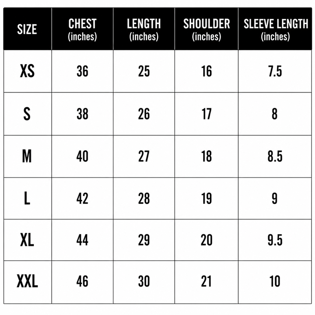 Size Table