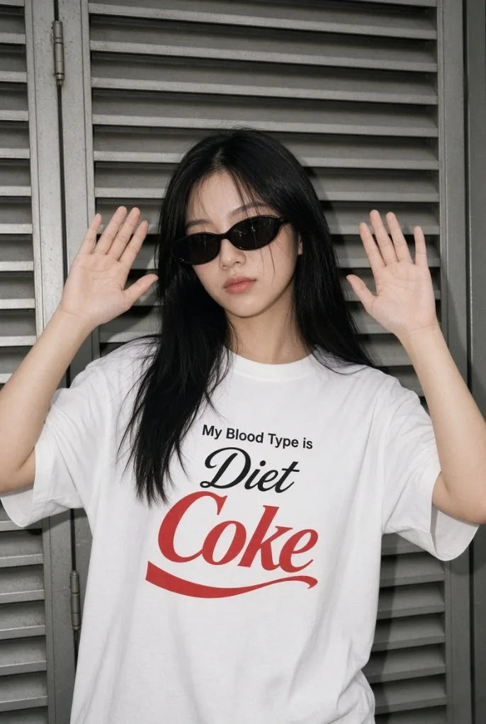 My Blood Type is Diet Coke – Classic White T-Shirt