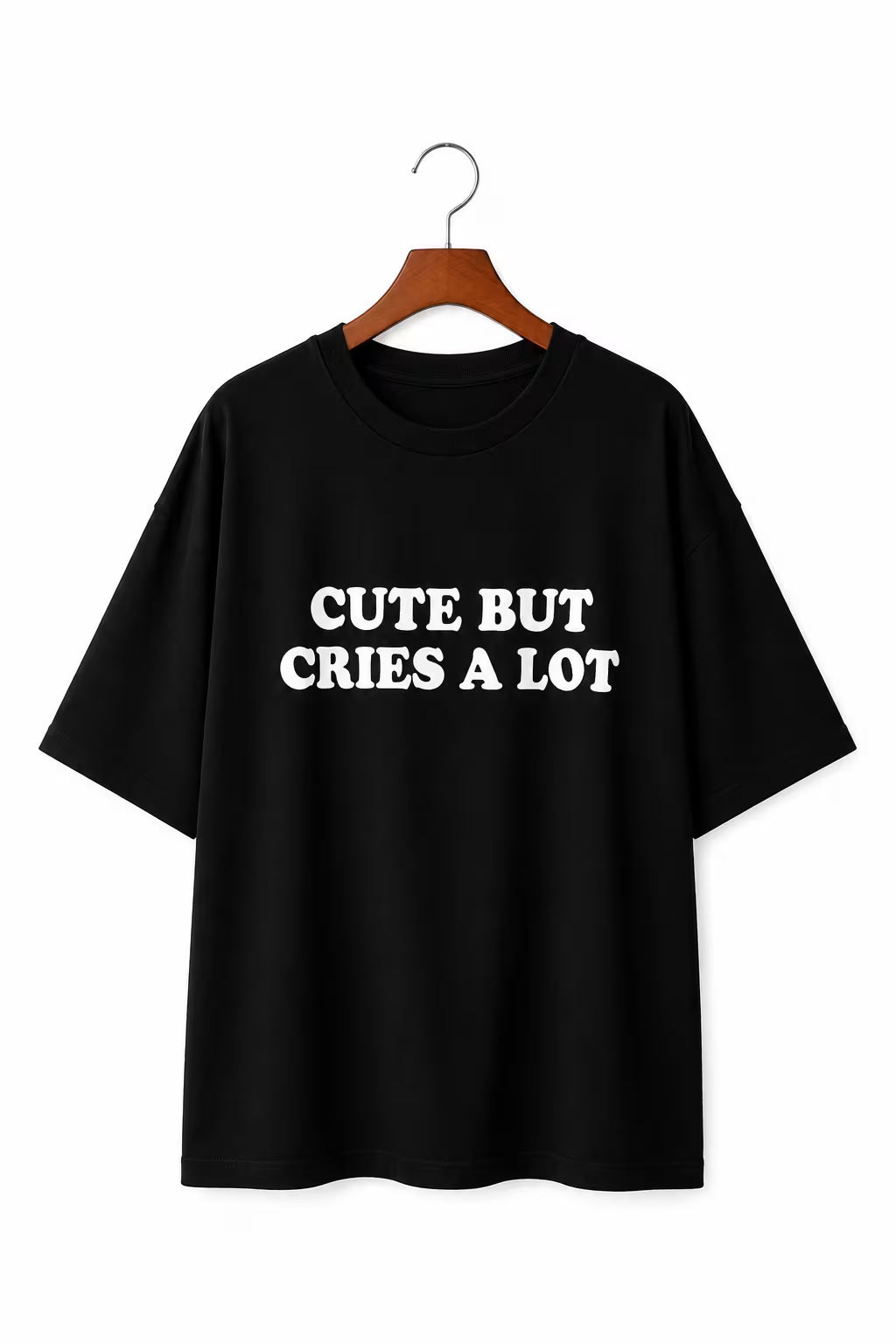 Cute But Cries A Lot Oversized Graphic T-Shirt