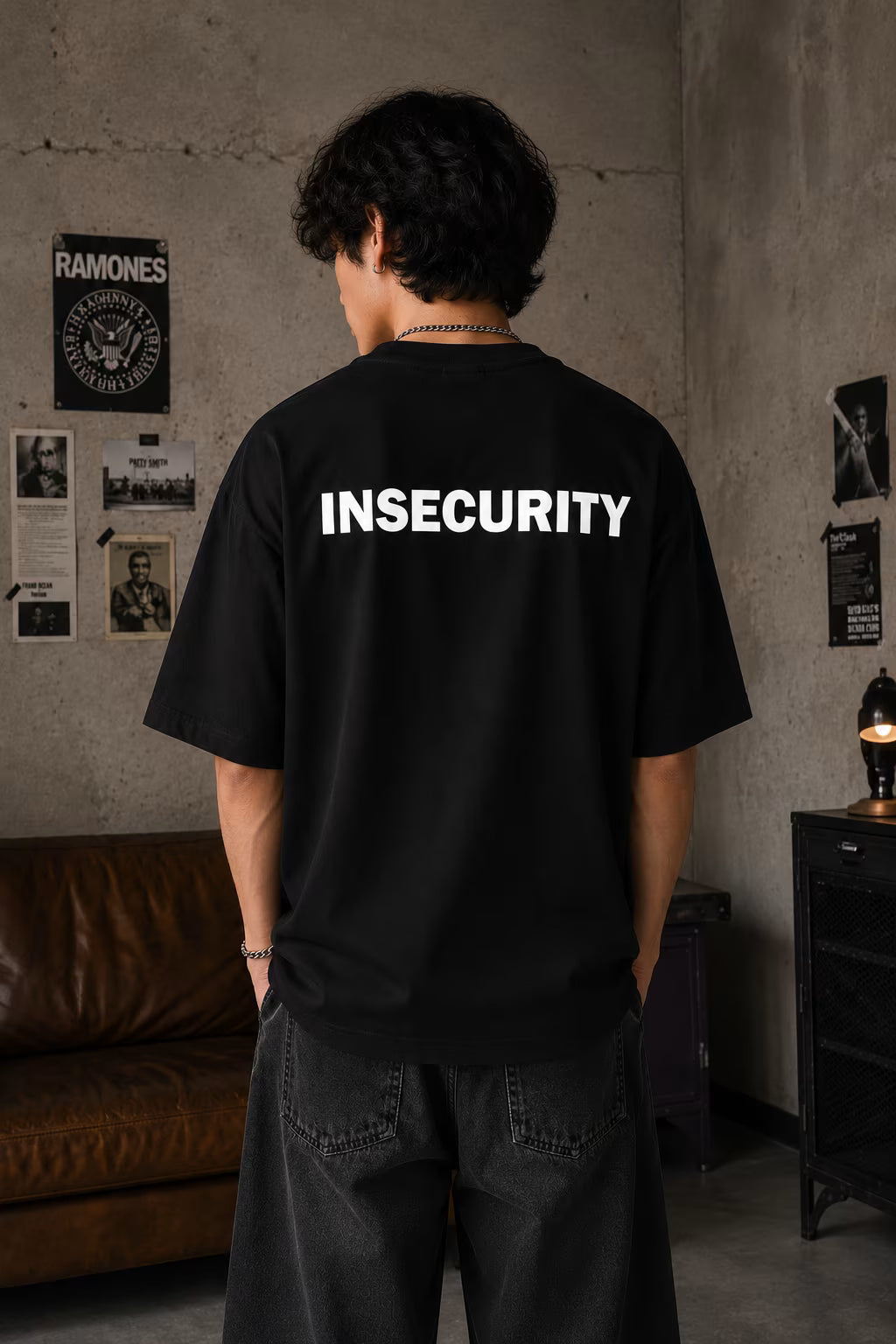 "INSECURITY" Oversized Graphic T-Shirt