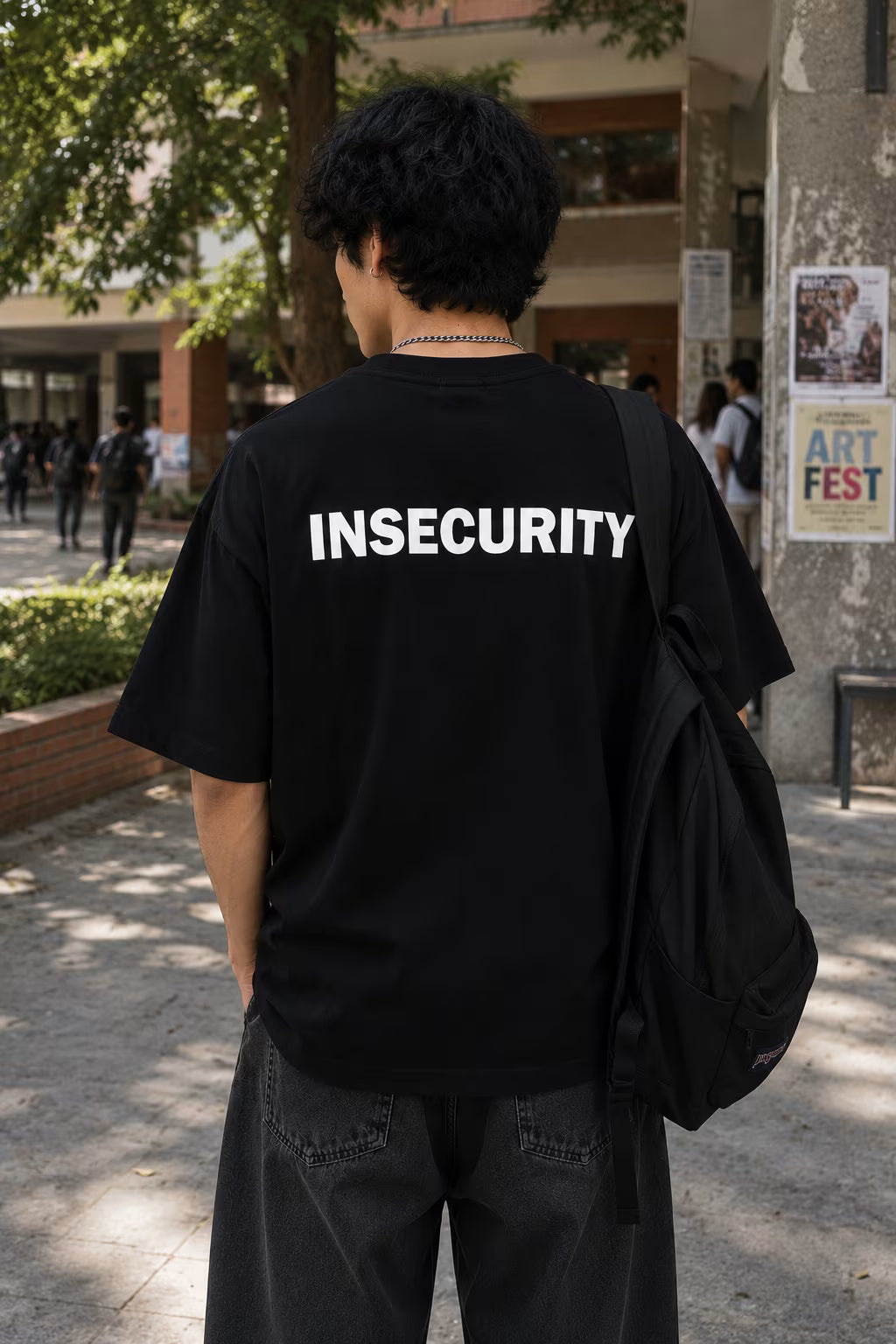"INSECURITY" Oversized Graphic T-Shirt