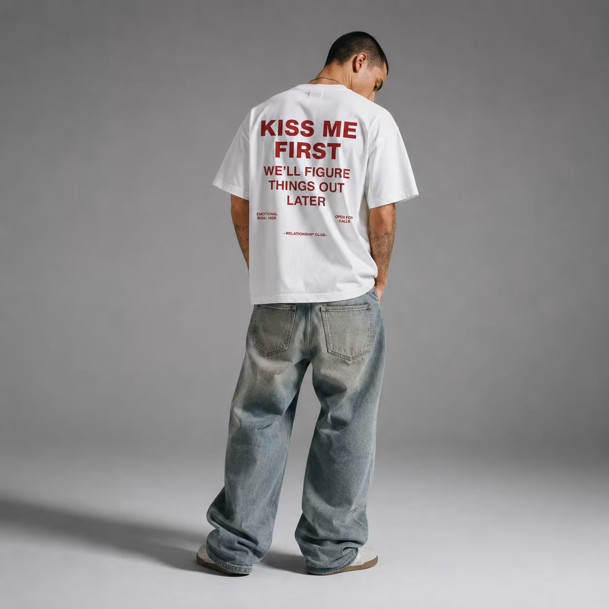 Kiss Me First Oversized Graphic T-Shirt