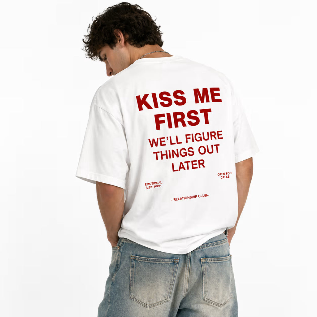 Kiss Me First Oversized Graphic T-Shirt