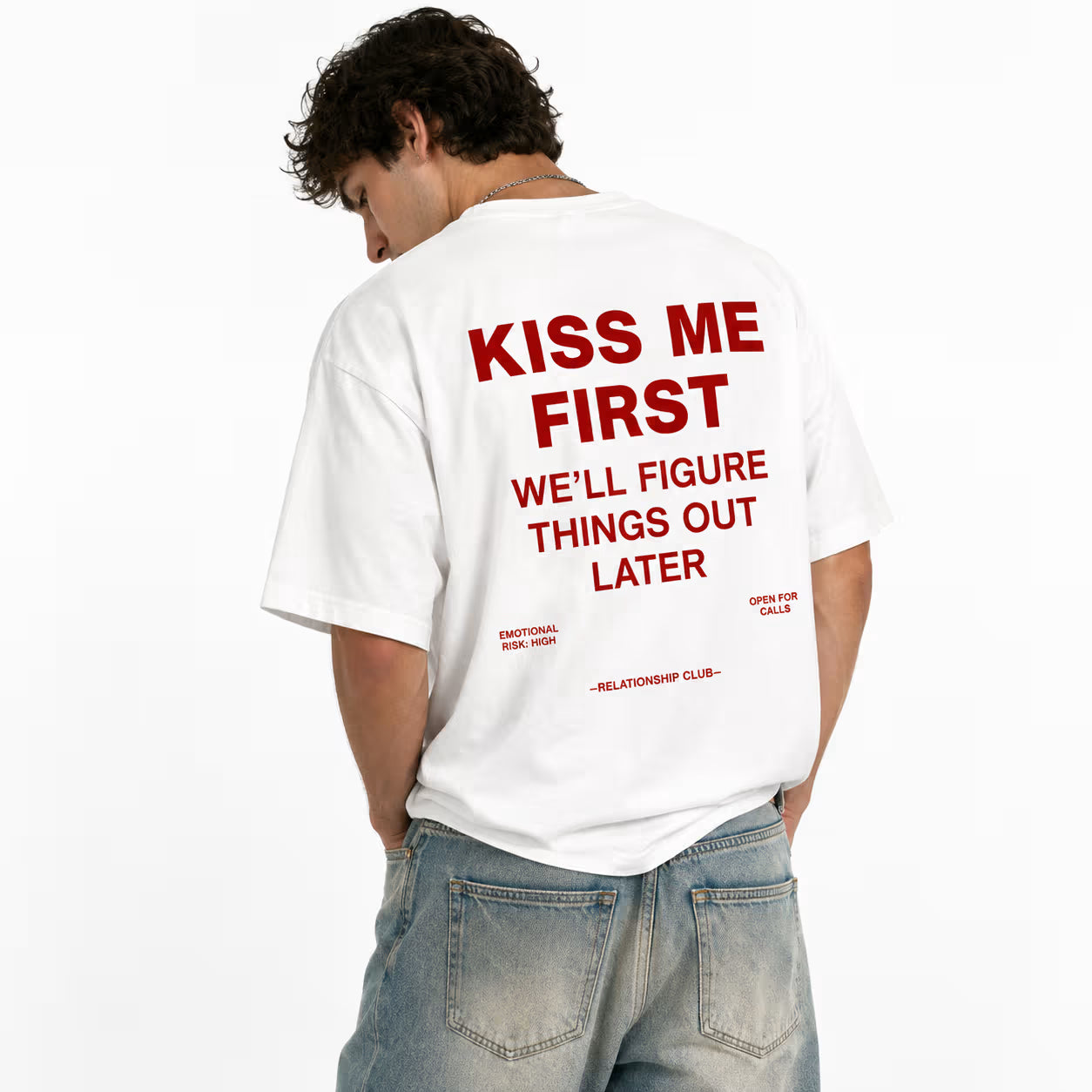Kiss Me First Oversized Graphic T-Shirt