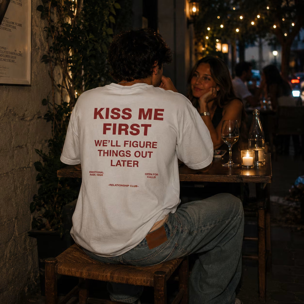Kiss Me First Oversized Graphic T-Shirt