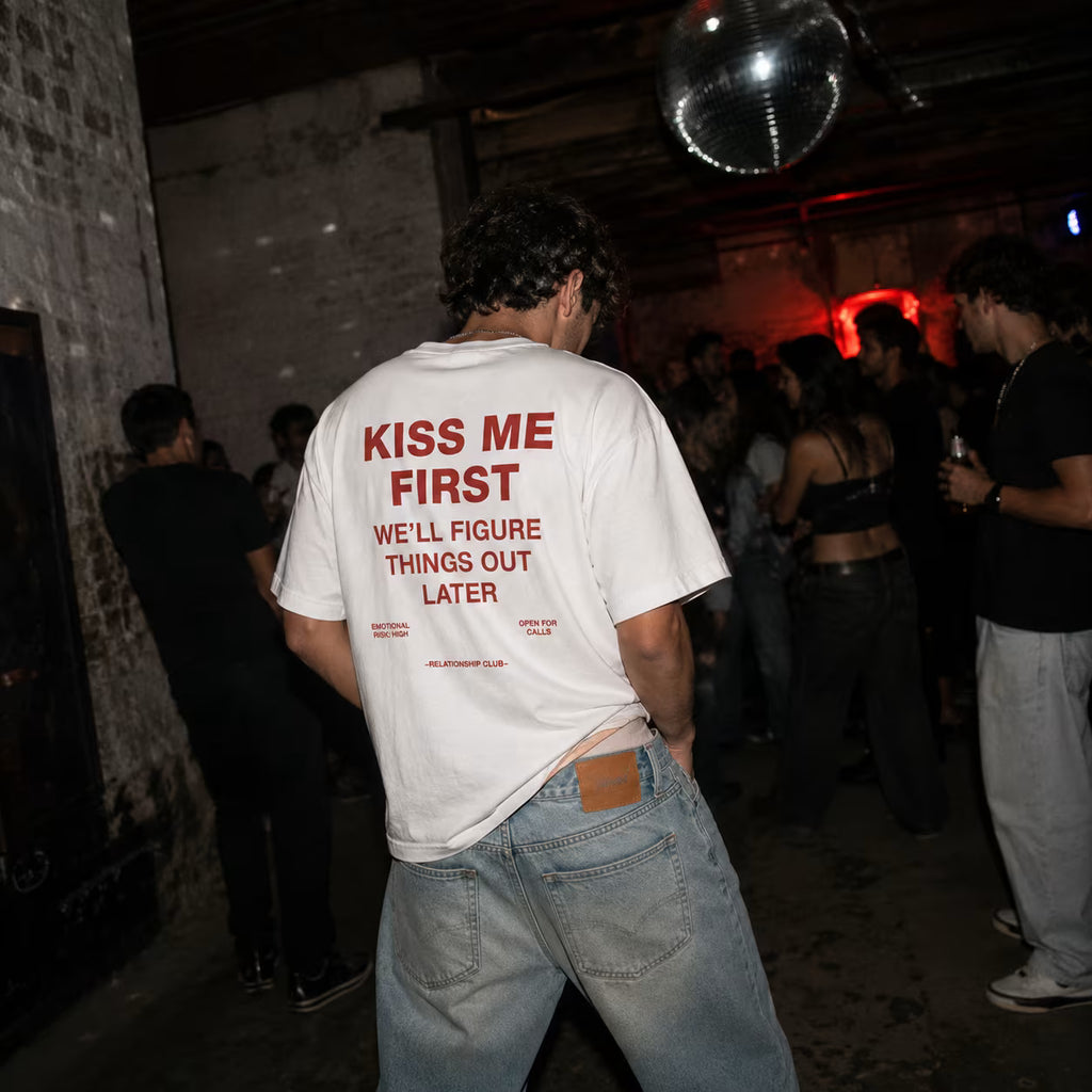 Kiss Me First Oversized Graphic T-Shirt