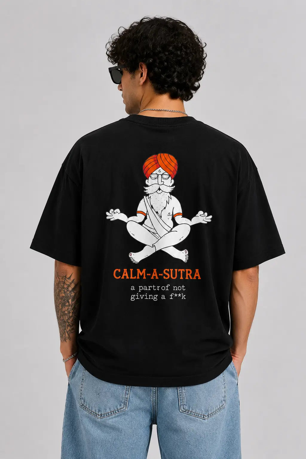 Calm-A-Sutra Print Oversized T-Shirt