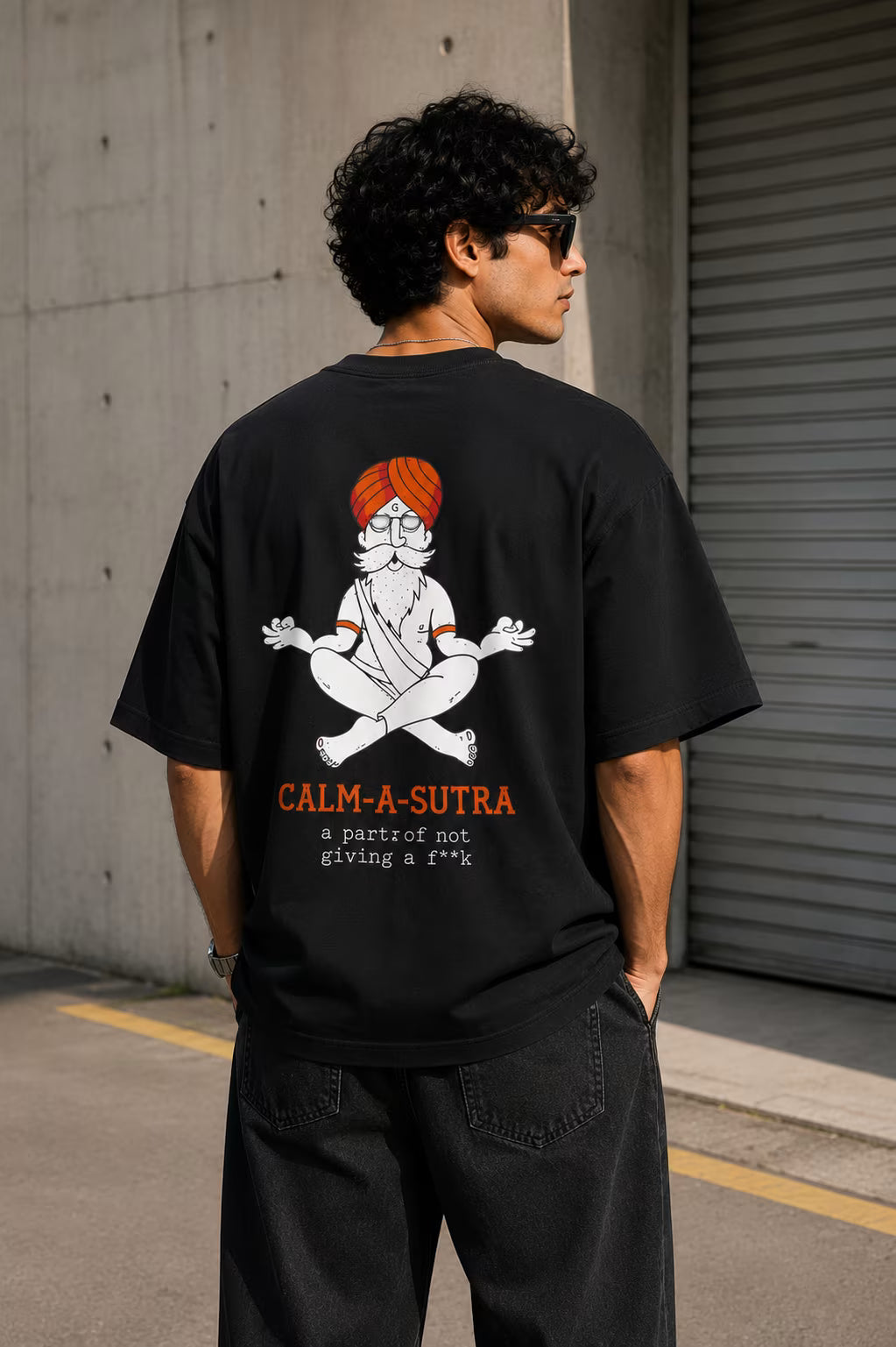 Calm-A-Sutra Print Oversized T-Shirt