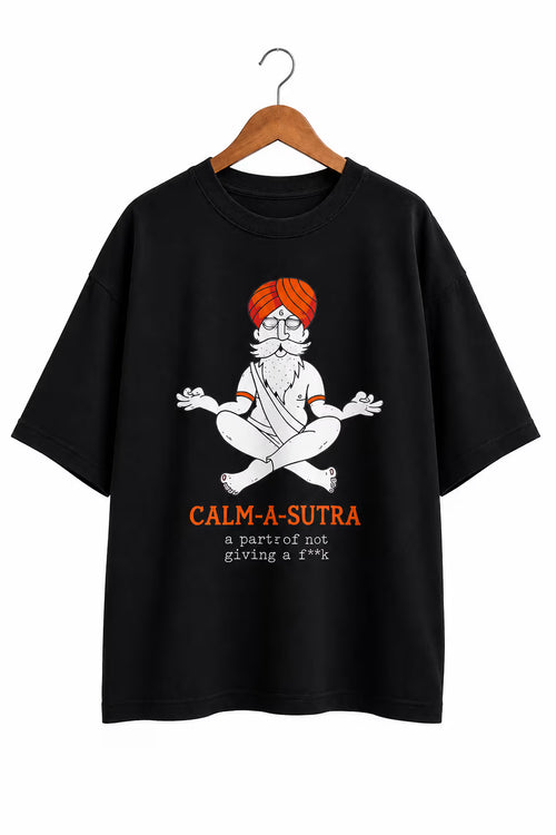 Calm-A-Sutra Print Oversized T-Shirt