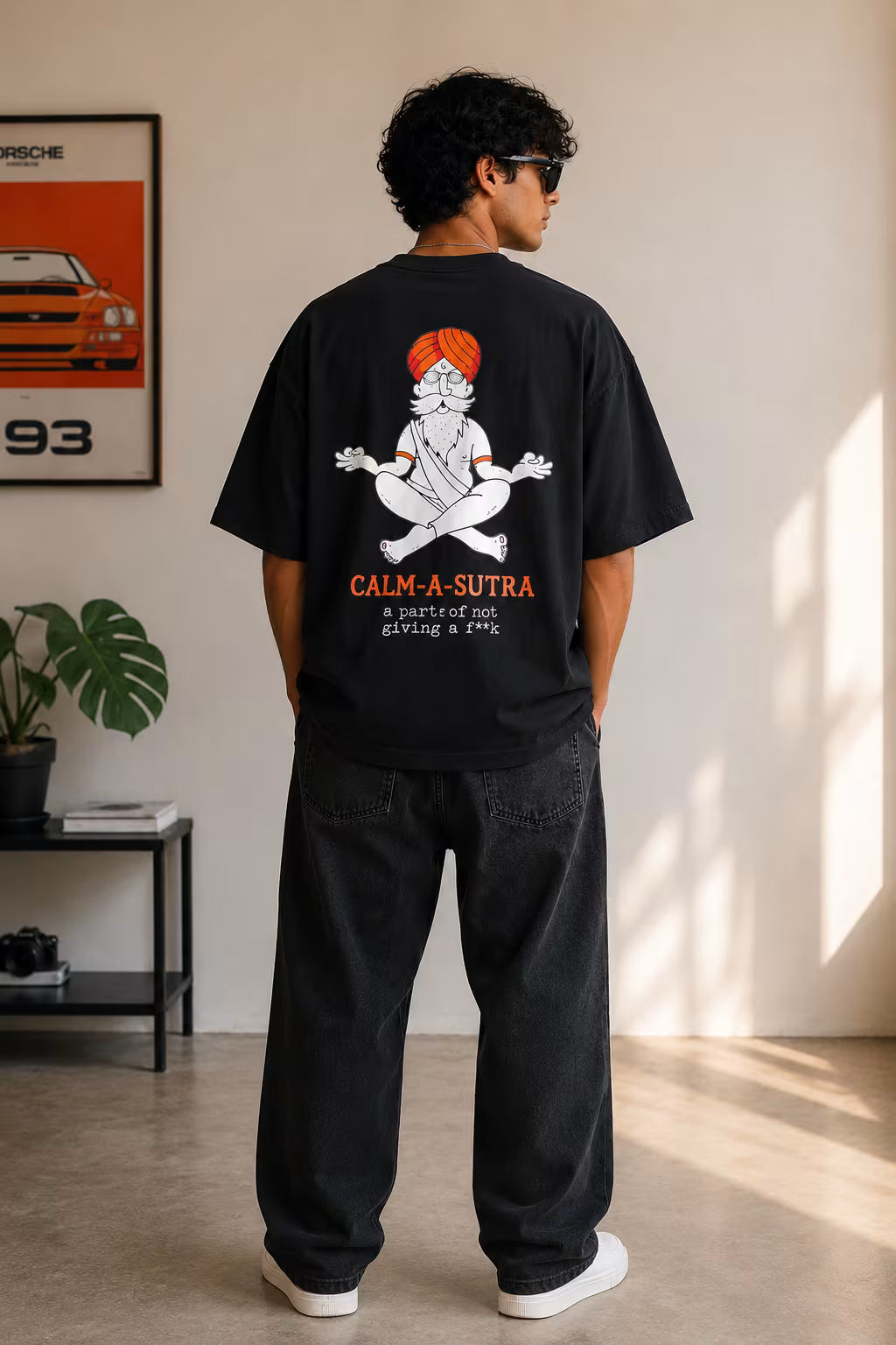 Calm-A-Sutra Print Oversized T-Shirt