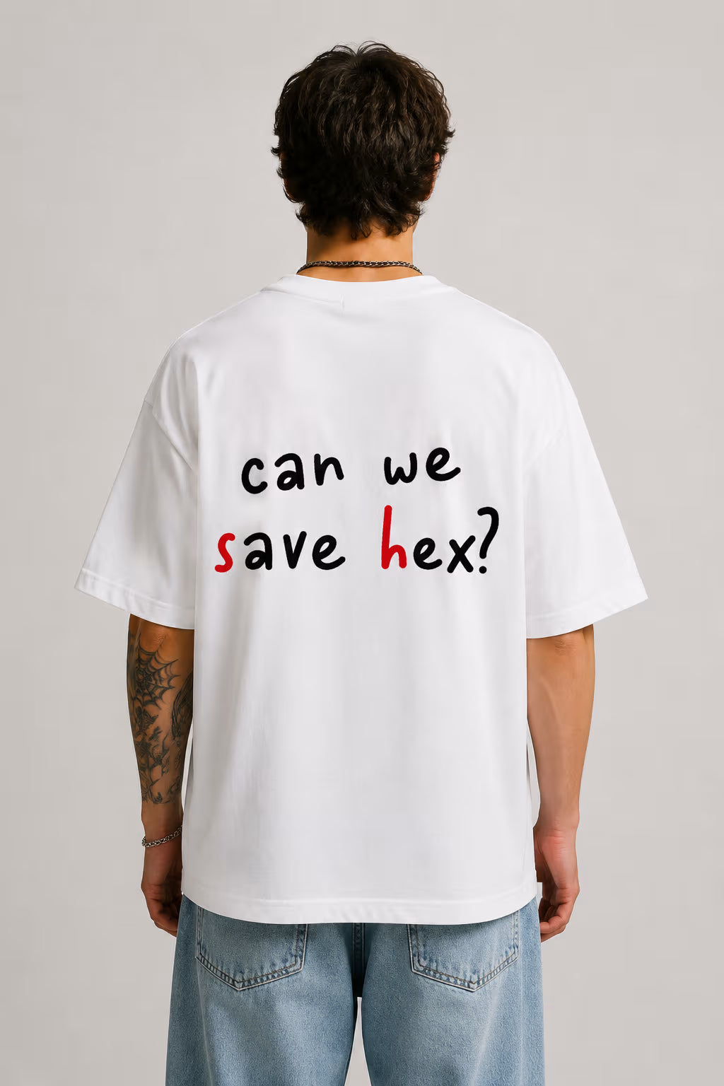 Can We Save Hex? Oversized Graphic T-Shirt
