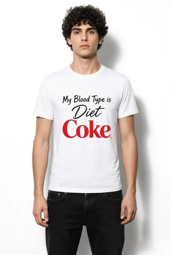 My Blood Type is Diet Coke – Classic White T-Shirt
