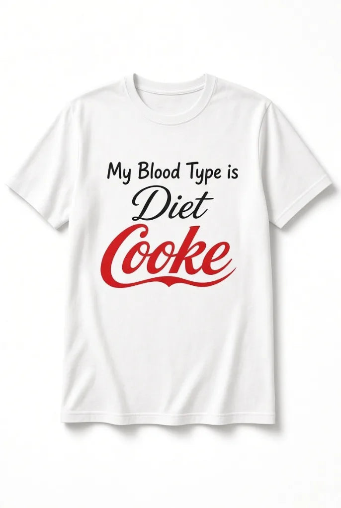 My Blood Type is Diet Coke – Classic White T-Shirt