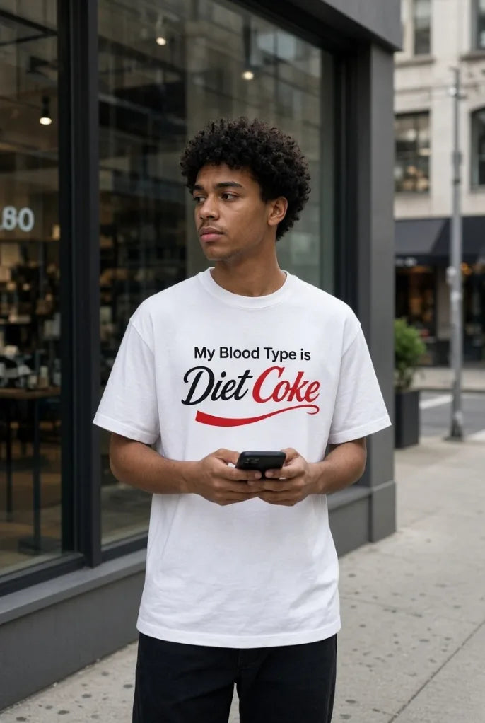 My Blood Type is Diet Coke – Classic White T-Shirt