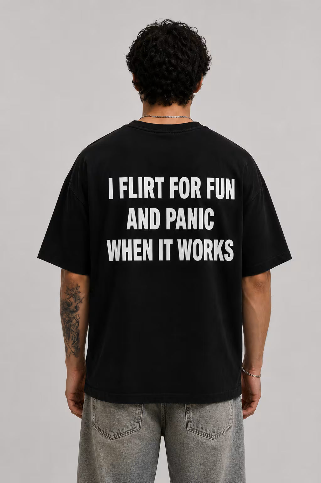 Panic After Flirting Oversized Tee