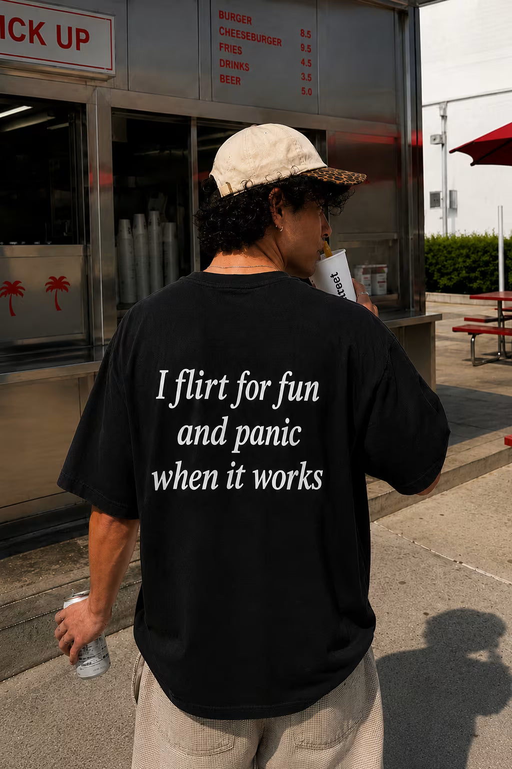 Panic After Flirting Oversized Tee