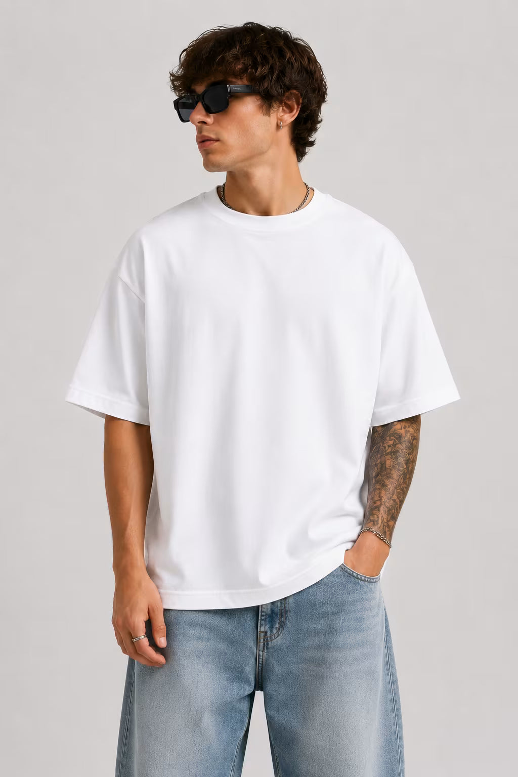 White Oversized Graphic T-Shirt