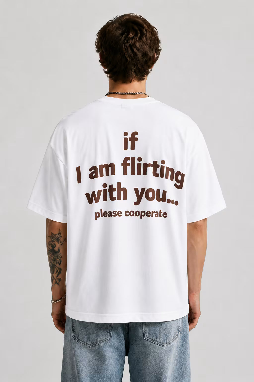 White Oversized Graphic T-Shirt