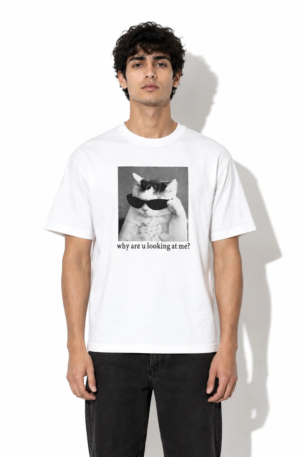 Why Are U Looking At Me Regular Graphic Tee