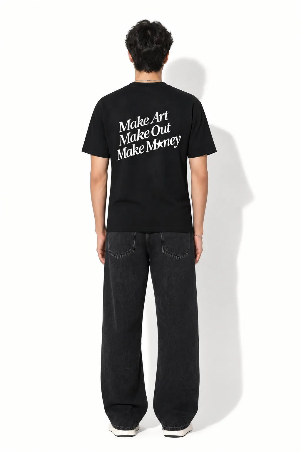 Make Art Make Out Make Money — Regular Fit Graphic T-Shirt