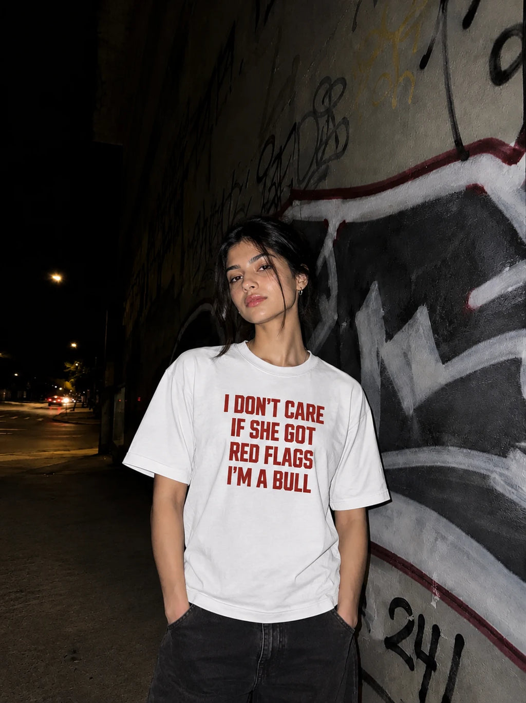 I Don’t Care Red Flags Regular Fit T-Shirt