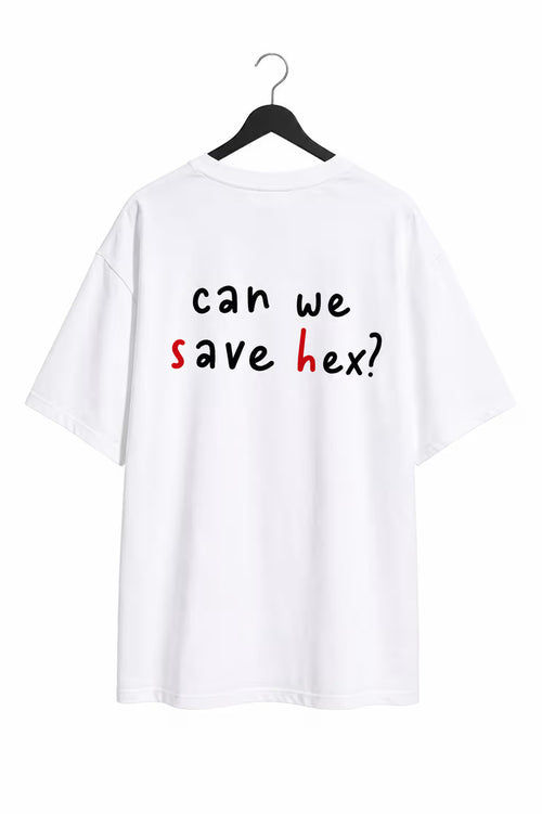 Can We Save Her? Oversized Graphic T-Shirt