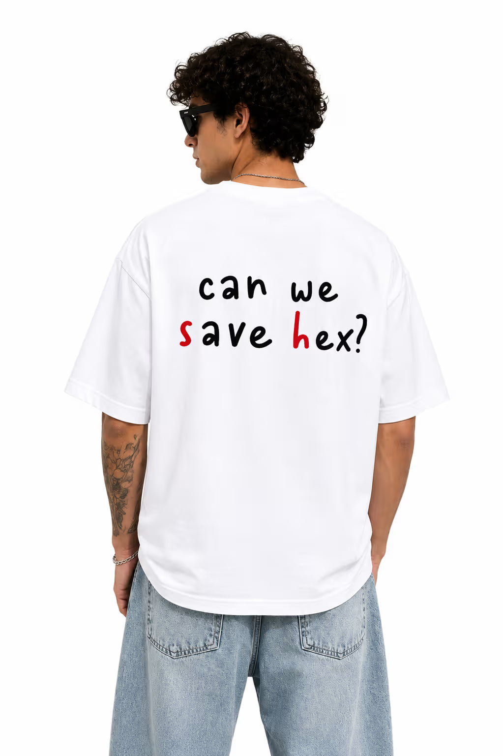 Can We Save Her? Oversized Graphic T-Shirt