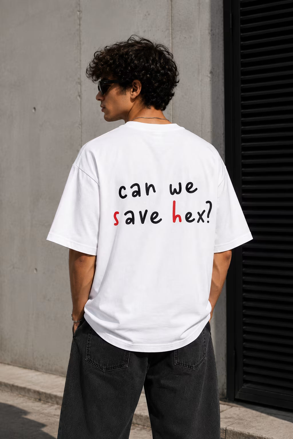 Can We Save Her? Oversized Graphic T-Shirt