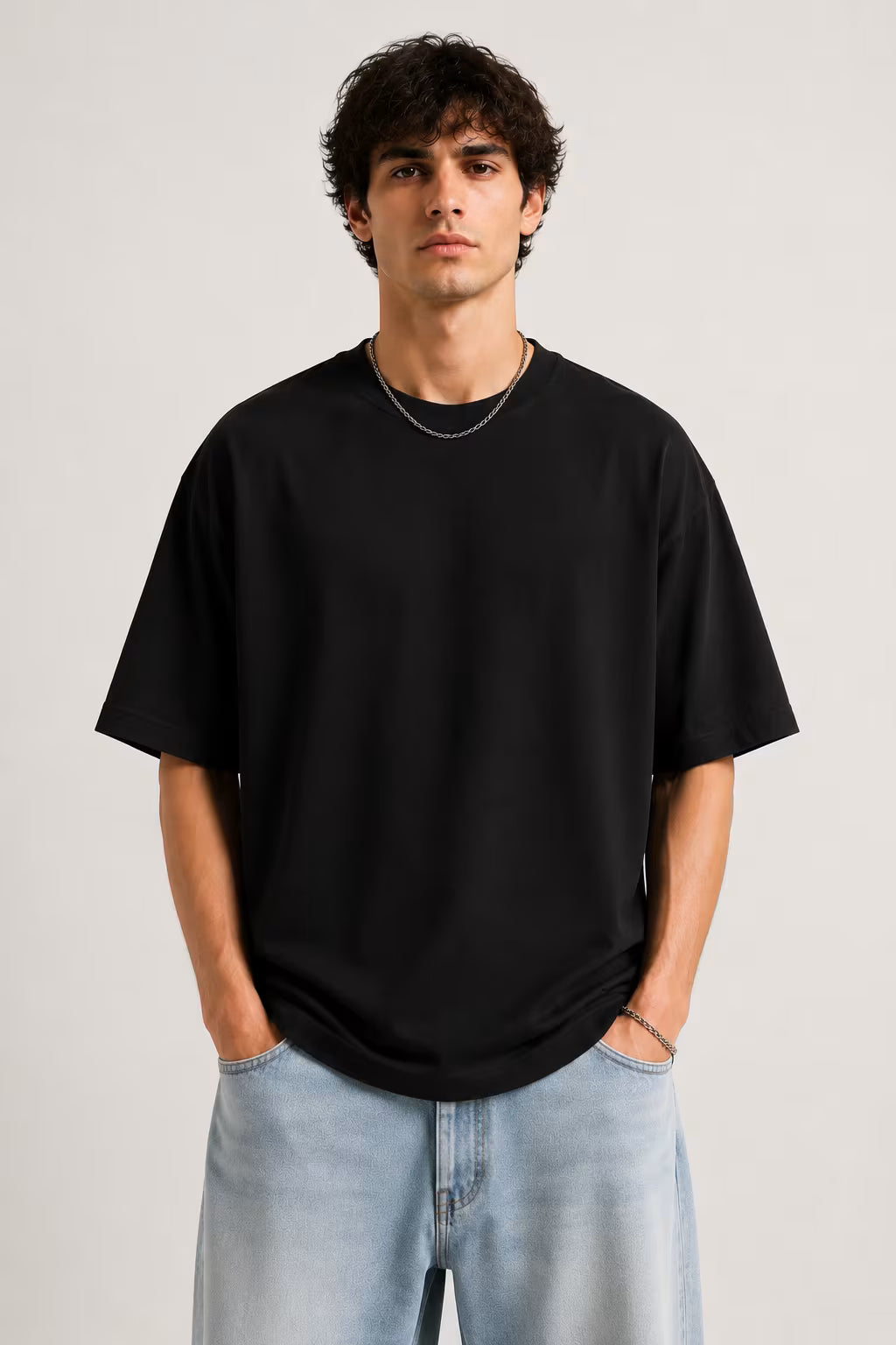Black Oversized Graphic T-Shirt
